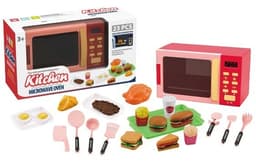 מיקרוגל חשמלי וורוד כולל אוכל וכלים