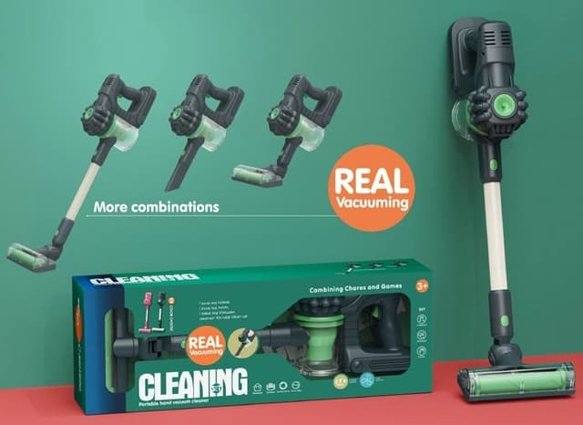 שואב אבק טייסון חשמלי לילדים בצבע ירוק