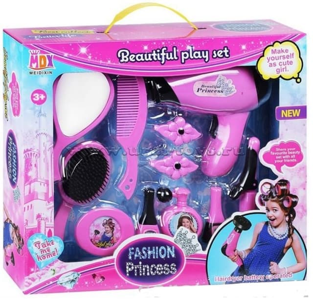 ערכת טיפוח 12 חלקים כולל פן חשמלי ואביזרי טיפוח