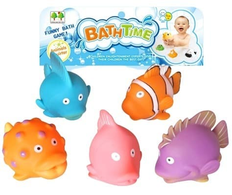 מצפצפים לאמבטיה דגים 5 יחידות ברשת