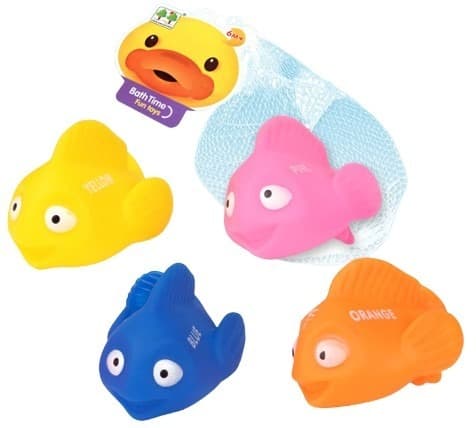 מצפצפים לאמבטיה דגים 4 יחידות ברשת