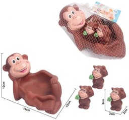 מצפצפים לאמבטיה קופים גודל 19 ס"מ 4 יחידות ברשת