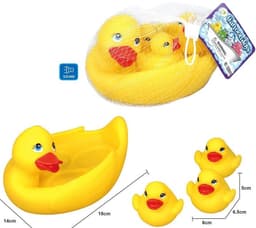 מצפצפים לאמבטיה ברווזונים גודל 18 ס"מ 4 יחידות ברשת