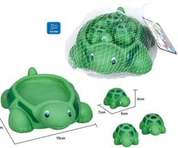 מצפצפים לאמבטיה צבים גודל 15 ס"מ 4 יחידות ברשת