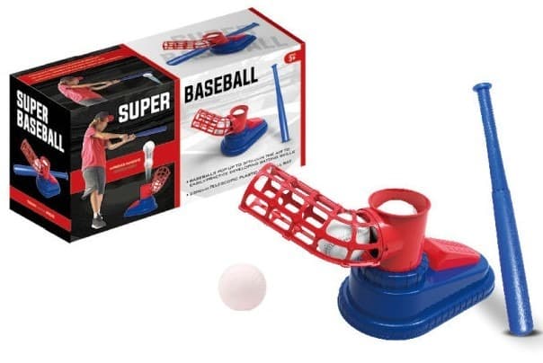 ערכת בייסבול כולל משגר כדורים מחבט וכדור