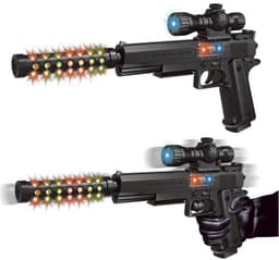 רובה משתיק קול שחור כולל אורות ומוזיקה