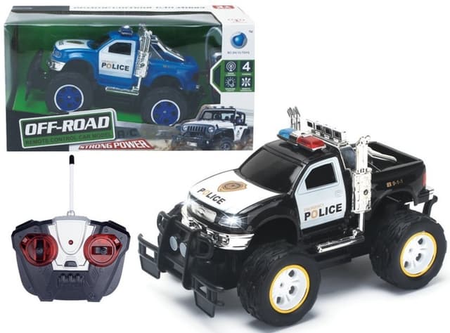 ג'יפ טנדר משטרה שלט 4 כיוונים גודל 1:16 כולל מטען USB