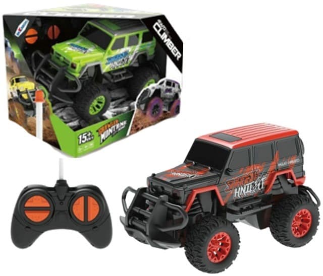 מכונית ג'יפ מרצדס שלט 4 כיוונים גודל 15 ס"מ בקופסת דיספליי פתוחה 19 ס"מ