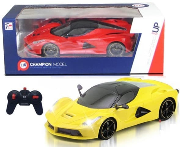 מכונית שלט CHAMPION דגם פרארי 4 כיוונים גודל 1:16