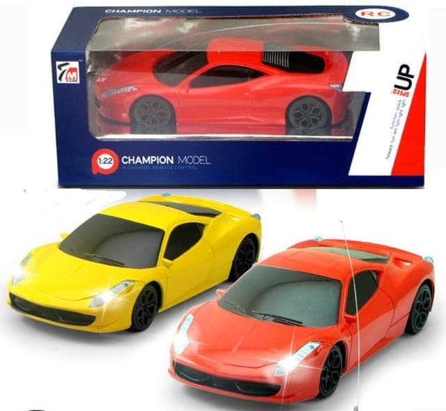 מכונית שלט CHAMPION דגם פרארי 4 כיוונים גודל 1:22