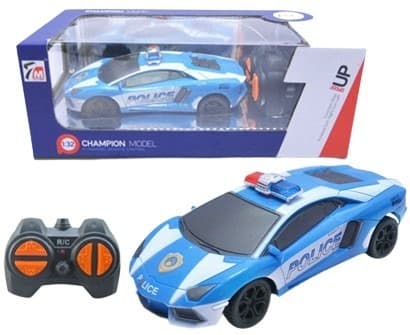 מכונית שלט CHAMPION דגם למבורגיני משטרה 4 כיוונים גודל 1:32