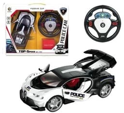 מכונית שלט בוגאטי פותחת דלתות כולל שלט הגה גודל 24 ס"מ כןלל מטען USB