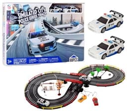 מסלול מכוניות מרדף משטרה שלט כולל 2 מכוניות ו 2 שלטים