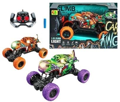 מכונית שלט דינוזאור גרפיטי 4 כיוונים גודל 20 ס"מ