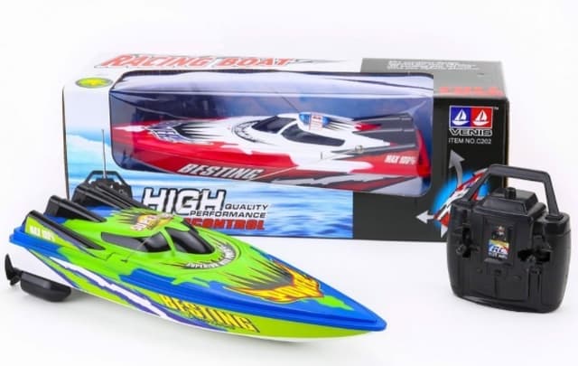 סירת מרוץ שלט 4 כיוונים גודל 26 ס"מ כולל מטען USB