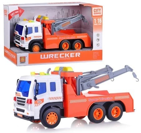 משאית גרר כולל צלילים ואורות גודל 26 ס"מ כולל סוללות