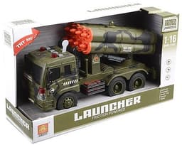 משאית משגר רקטות כולל צלילים ואורות גודל 24 ס"מ כולל סוללות