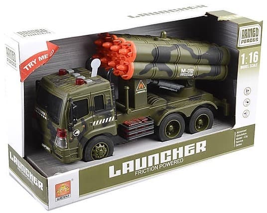 משאית משגר רקטות כולל צלילים ואורות גודל 24 ס"מ כולל סוללות