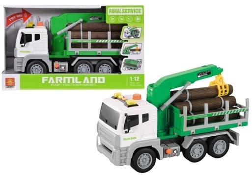 משאית מנוף גוררת עצים כולל צלילים ואורות גודל 31 ס"מ כולל סוללות