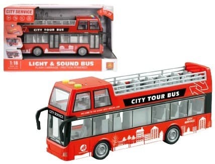 אוטובוס פותח דלתות כולל צלילים ואורות גודל 28 ס"מ כולל סוללות