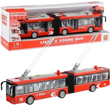 אוטובוס אקורדיאון כולל צלילים ואורות גודל 44 ס"מ כולל סוללות