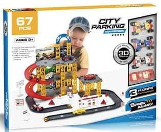 חניון פורמולה מכוניות מרוץ 3 מפלסים כולל 4 מכוניות