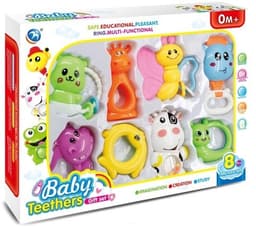 רעשנים לתינוק חיות 8 יחידות