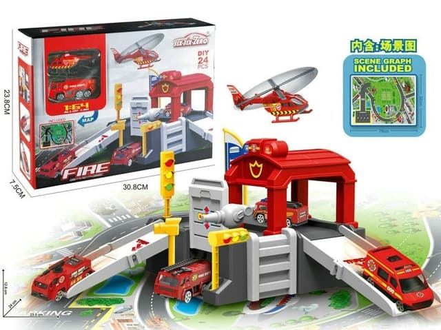 חניון תחנת כיבוי אש כולל 2 מכוניות