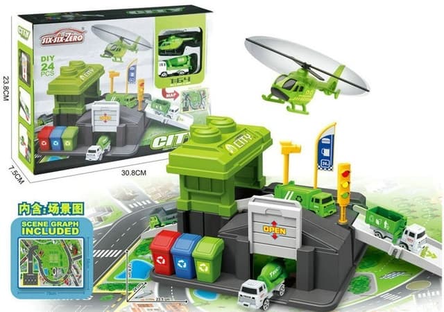 חניון תחנת פינוי זבל כולל 2 מכוניות