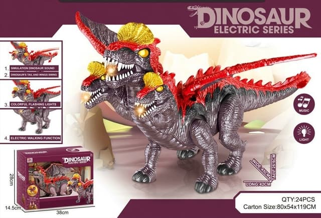 דרקון 3 ראשים ענק עם כנפיים מטיל בייצים