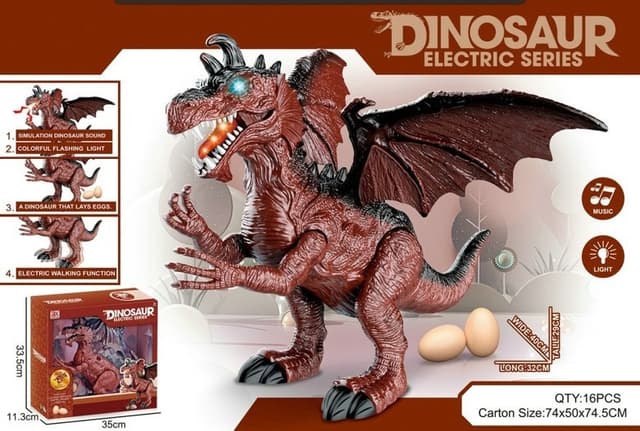 דינוזאור ענק עם כנפיים מטיל בייצים