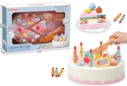 עוגת יום הולדת לחיתוך עם סקוץ כולל נרות וסכין חיתוך