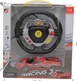 מכונית שלטי עם הגה גדול 4 כיוונים כולל אורות