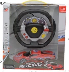 מכונית שלטי עם הגה גדול 4 כיוונים כולל אורות