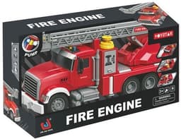 כבאית מוציאה מים כולל צלילים ואורות גודל 38 ס"מ כולל סוללות