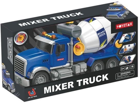 משאית מערבל בטון כולל צלילים ואורות גודל 38 ס"מ כולל סוללות