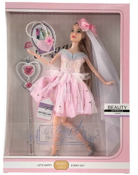 בובה עם שמלה מפוארת וורודה כולל שרביט ושרשרת