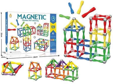 הרכבות מגנטים 128 חלקים