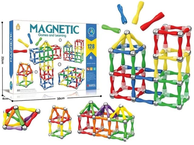 הרכבות מגנטים 128 חלקים