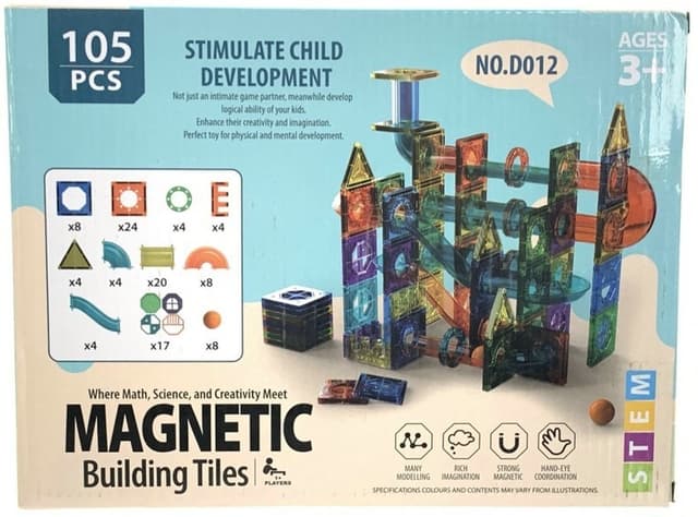 הרכבות מגנטים גן שעשועים 105 חלקים