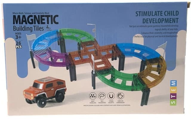 הרכבות מגנטים מסלול מכוניות 26 חלקים