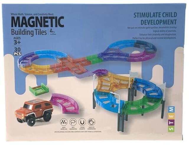 הרכבות מגנטים מסלול מכוניות 30 חלקים