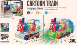 קטר גלגלי שיניים שקוף מסתובב 360 כולל אורות