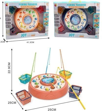 משחק דוג דגים כולל סלים אורות ומוזיקה