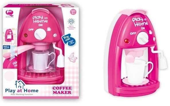 מכונת אספרסו חשמלית ורודה