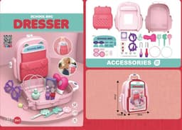 תיק מזוודת טיפוח כולל פן ואביזרים