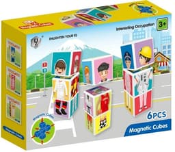 קוביות מגנטיות להתאמת מקצועות עבודה כולל 6 קוביות