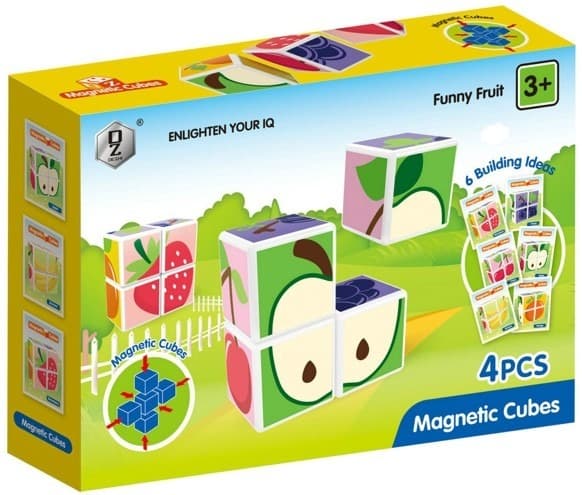 קוביות מגנטיות להתאמת פרות כולל 4 קוביות