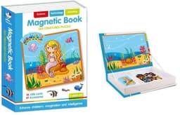 ספר פאזל מגנטי להתאמת חיות ים כולל 14 קלפים ו 61 אביזרים