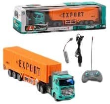 משאית שלט הובלת קונטנרים 4 כיוונים כולל מטען USB